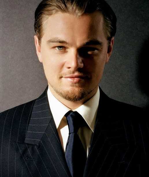American actor Leonardo DiCaprio wearing a fancy suit.
