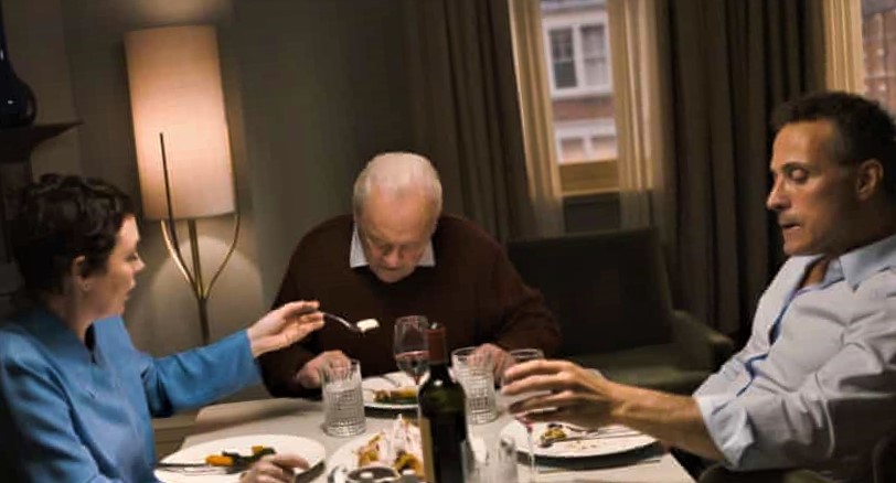 Dinner scene in The Father (2020)