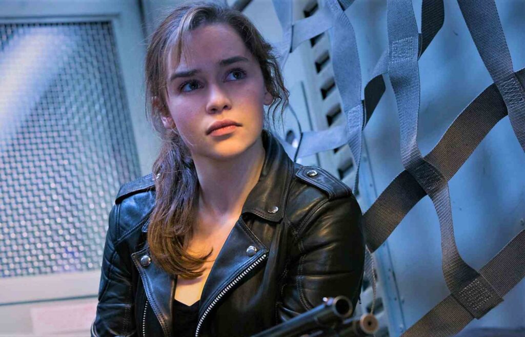 Clarke as Sarah Conner in the 2015 action /sci-fi film Terminator Genisys. 