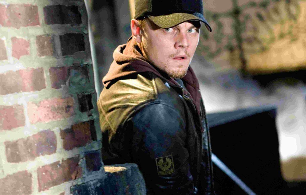 Leonardo DiCaprio as undercover cop Billy Costigan in the 2006 crime thriller The Departed.