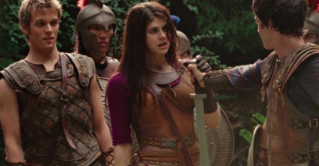 Alexandra Daddario as Annabeth Chase in the 2010 adventure fantasy film.