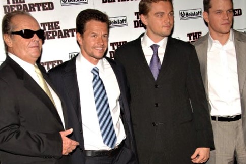 The cast of 2006 film The Departed, Jack Nicholson, Mark Wahlberg, Leonardo DiCaprio and Matt Damon  promoting the film.