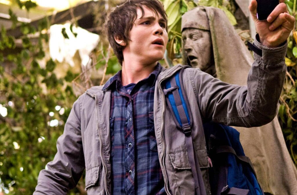 Logan Lerman as Percy Jackson in the film adaptation of the novel Percy Jackson and the Olympians