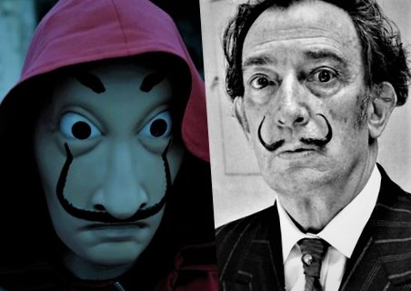 The robbery mask in Money Heist