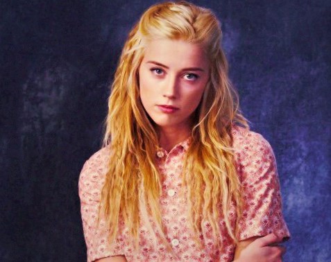 actress Amber Heard at a very young age, when she moved to Los Angeles