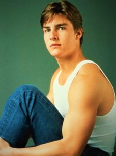 a very young and sexy Tom Cruise