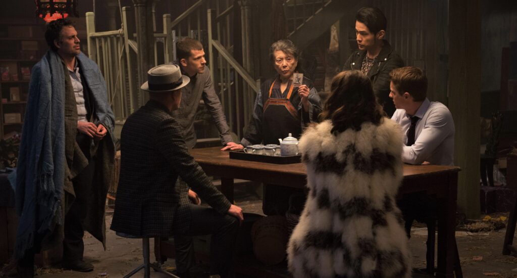 Magicians preparing for magic tricks.
the best mystery thriller film Now you See Me 2
